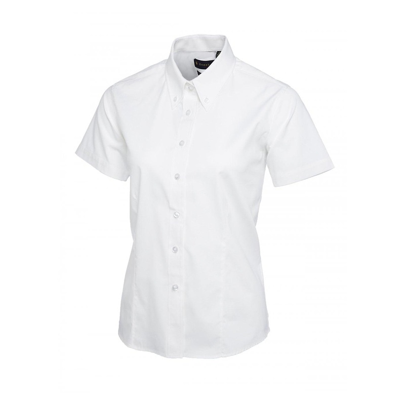 Women’s Uneek Ladies Pinpoint Oxford Half Sleeve Shirt UC704