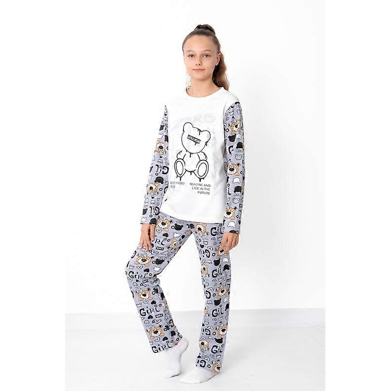 Girls Cotton Sleepwear  Warm, Breathable & Cute Design, Winter,  HC 6076-024-33-2