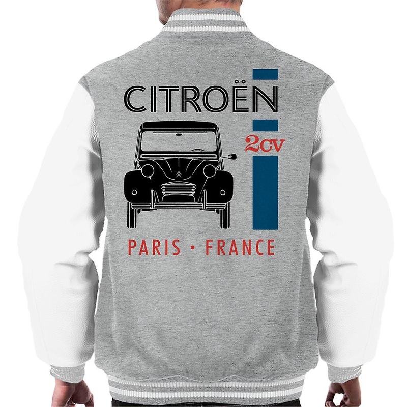 Citroen Black 2CV Paris France Single Stripe Men’s Varsity Jacket