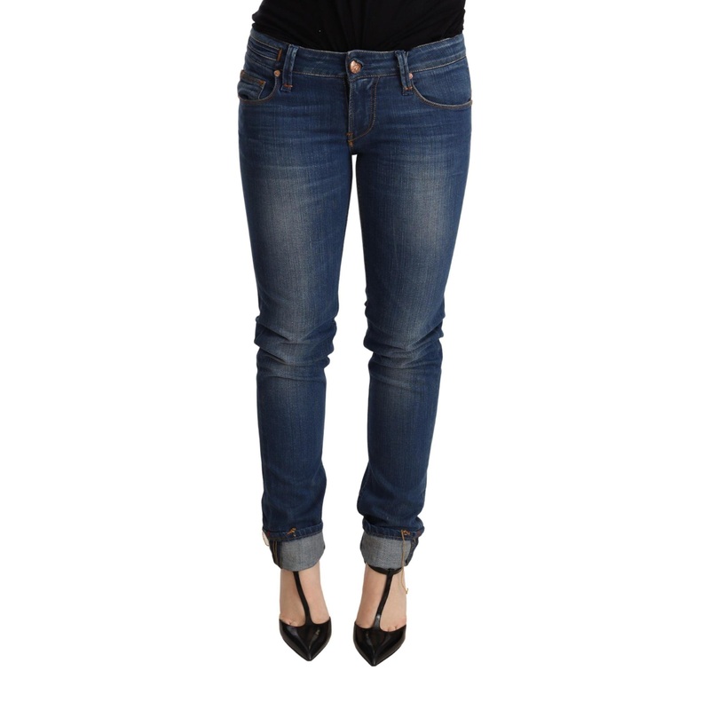 Washed Low Waist Skinny Denim Jeans Pant