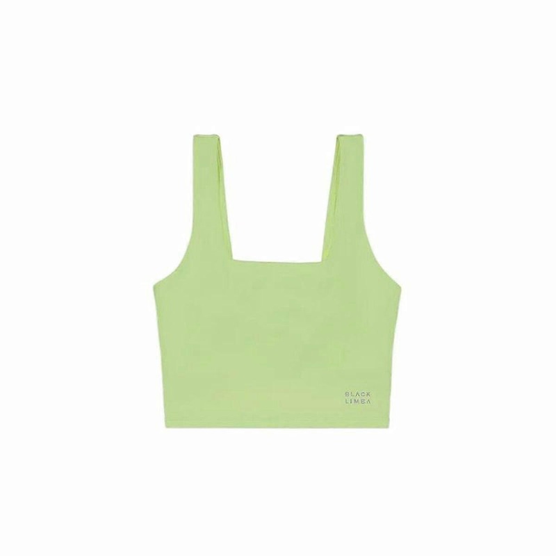 Womens Sports Top Black Limba Bhakti  Lime
