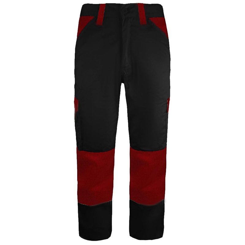 Dickies Everyday Work Wear Trousers Black Red Mens Bottoms ED24 7S BLACK/RED