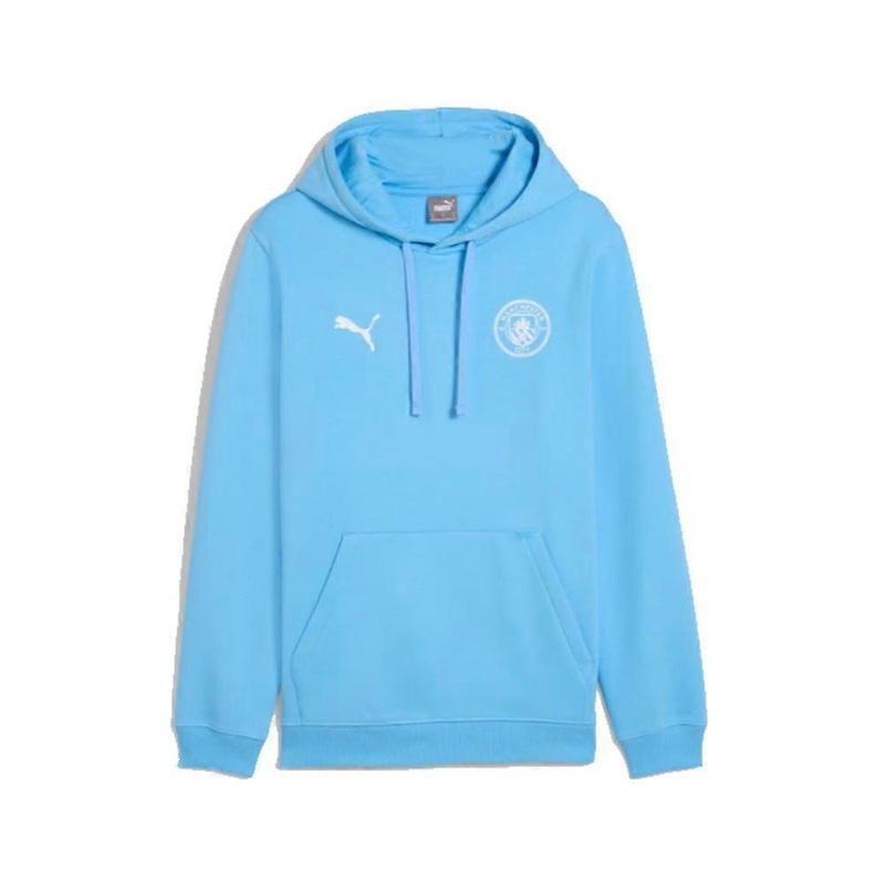 2025-2026 Man City FtblESS Fleece Hoody (Light Blue)