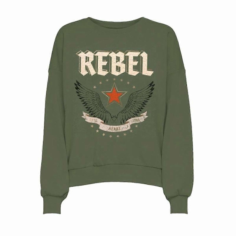 Womens Sweatshirt without Hood Only Onllayla L/S Wings O-Neck Blue