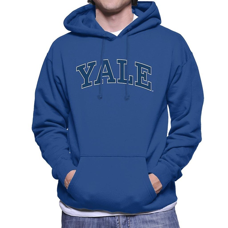 Yale University Blue Block Logo Men’s Hooded Sweatshirt
