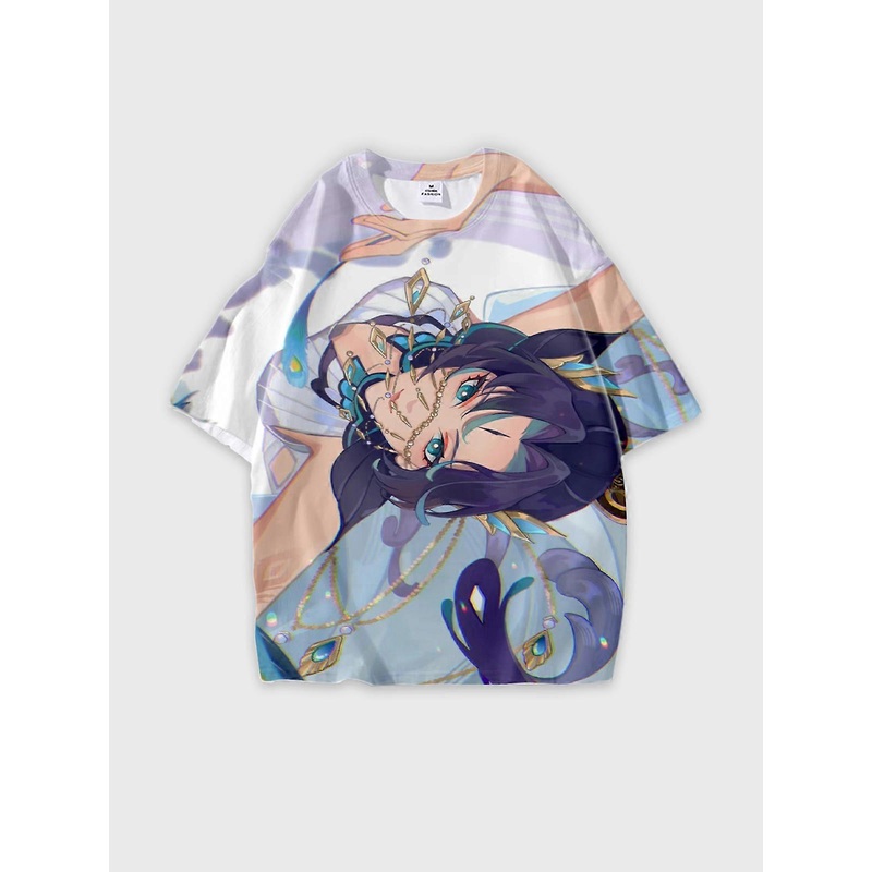 T-Shirt Short Sleeve Round Neck, Summer Casual Loose Graphic Tee, Unisex The Onmyoji V4114